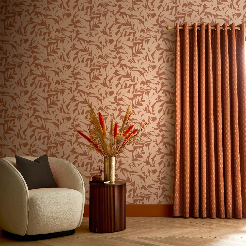 Shadow Play Wallpaper 124145 by Graham & Brown in Clay Orange